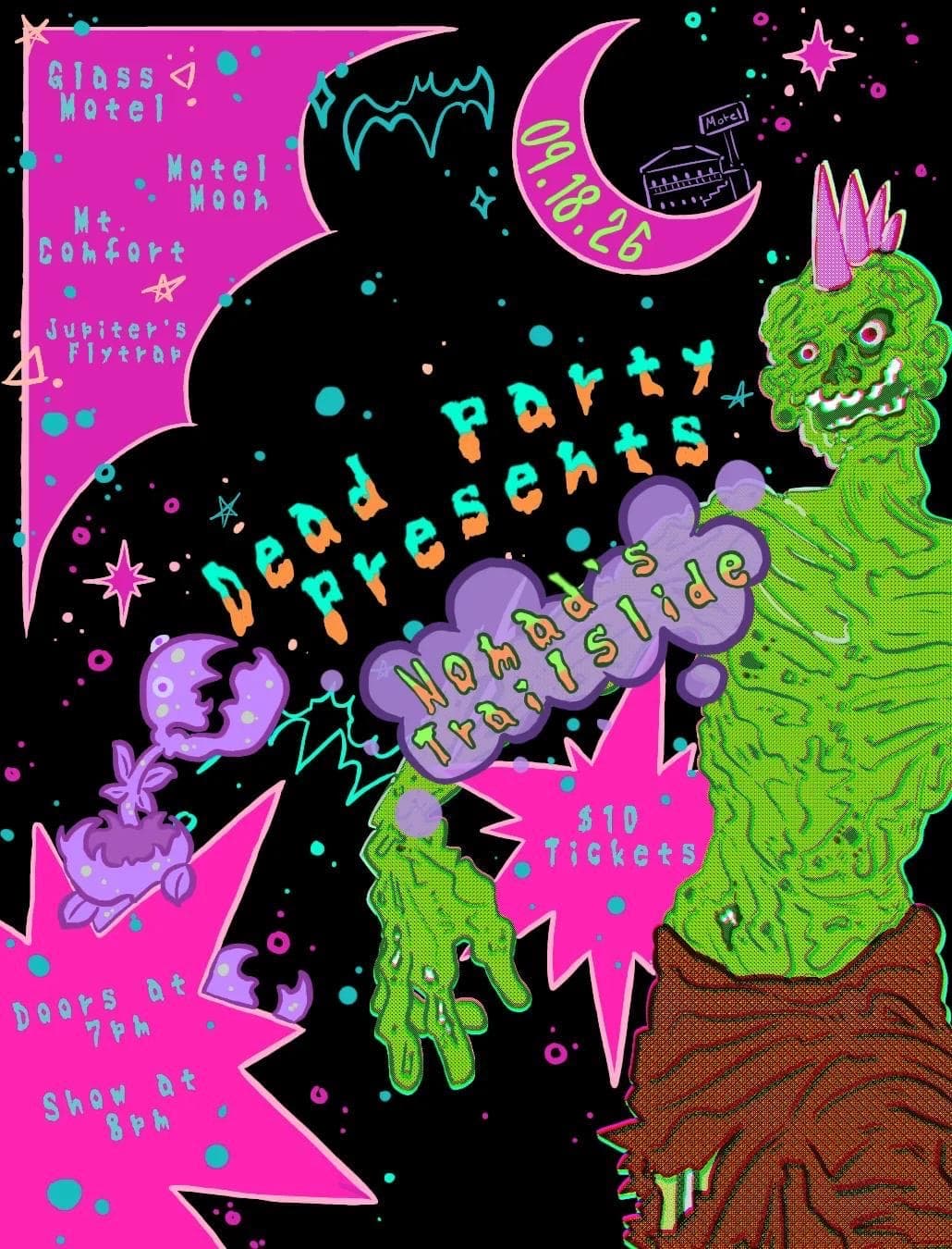 Dead Party Presents: Glass Motel, Motel Moon, Mt. Comfort, and Jupiter's Flytrap